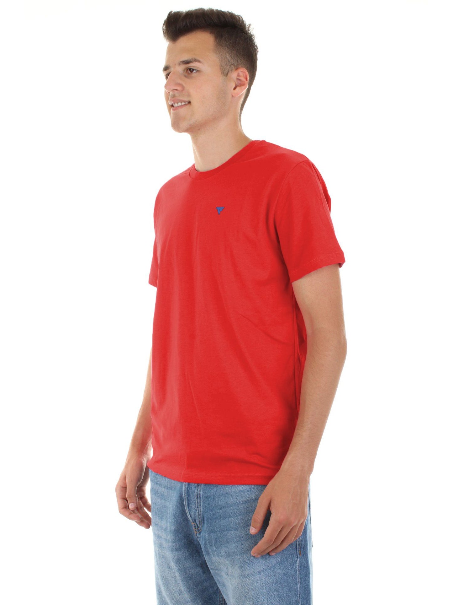 Embroidered Logo Cotton Tee for Men