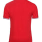 Vibrant Red Triple-Edged Cotton Polo