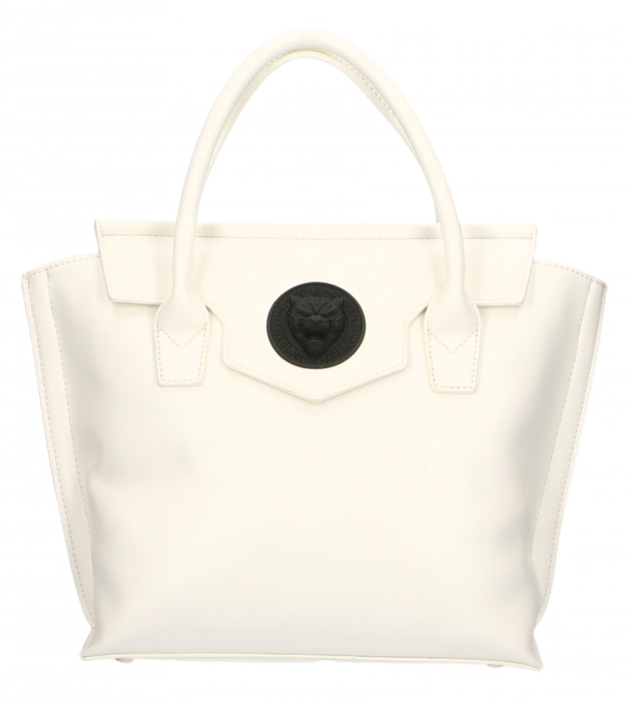 Elegant White Handbag With Magnetic Closure