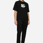 Elegant Black Logo T-Shirt - Pure Cotton