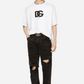 Elegant White Logo Tee - Pure Cotton
