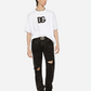 Elegant White Logo Tee - Pure Cotton