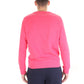 Fuchsia Crew Neck Cotton Sweatshirt with Logo