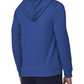 Chic Blue Hooded Sweatshirt with Rubber Logo