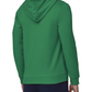 Chic Green Cotton Hooded Sweatshirt with Zip Closure