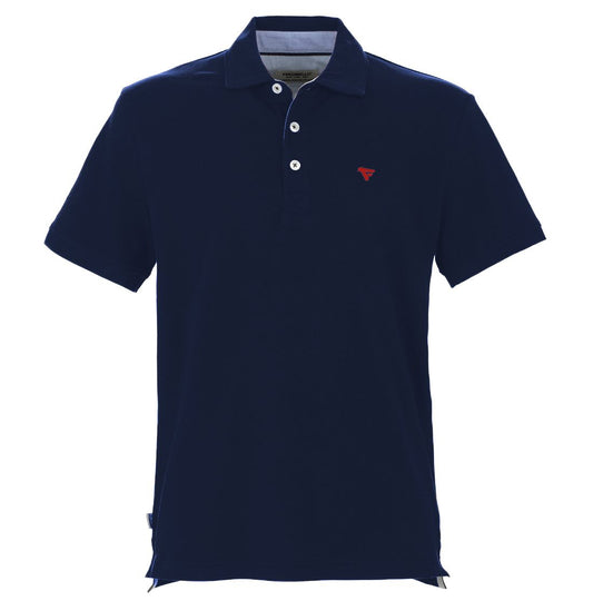 Chic Short-Sleeved Cotton Polo in Blue