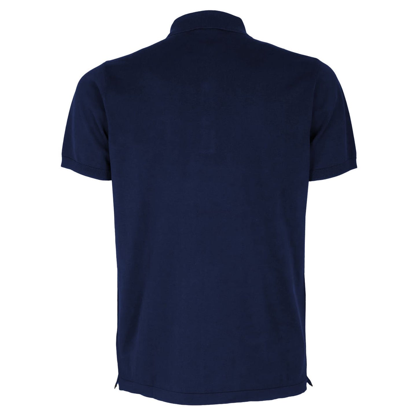 Chic Short-Sleeved Cotton Polo in Blue