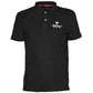 Embossed Logo Cotton Blend Polo - Black