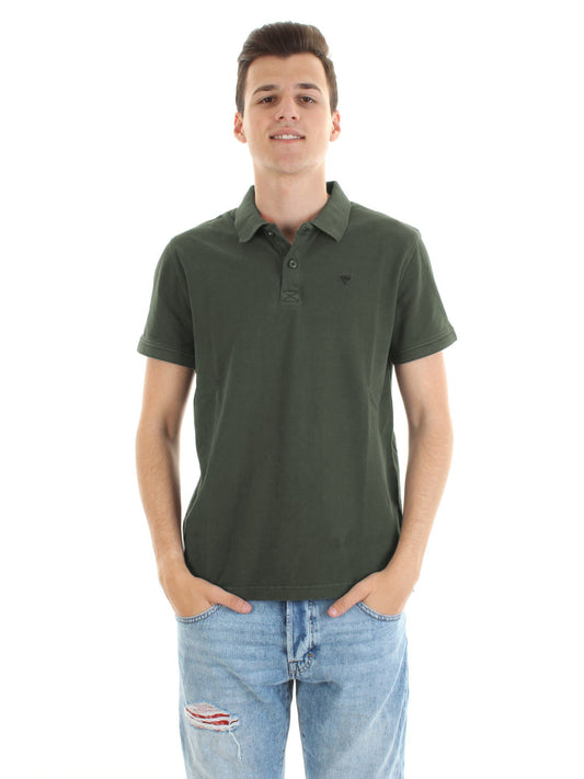 Vintage Green Pique Polo Shirt