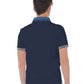 Chic Denim Collar Polo with Chest Logo