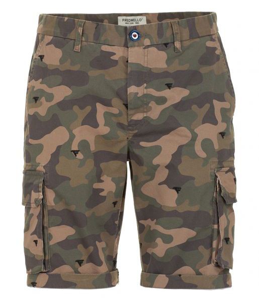 Chic Camouflage Cotton Blend Bermuda Shorts