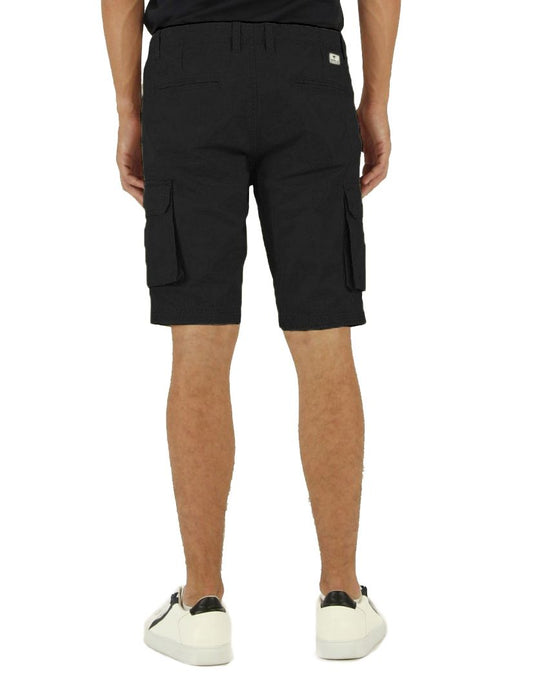 Chic Black Cotton Bermuda Shorts for Men