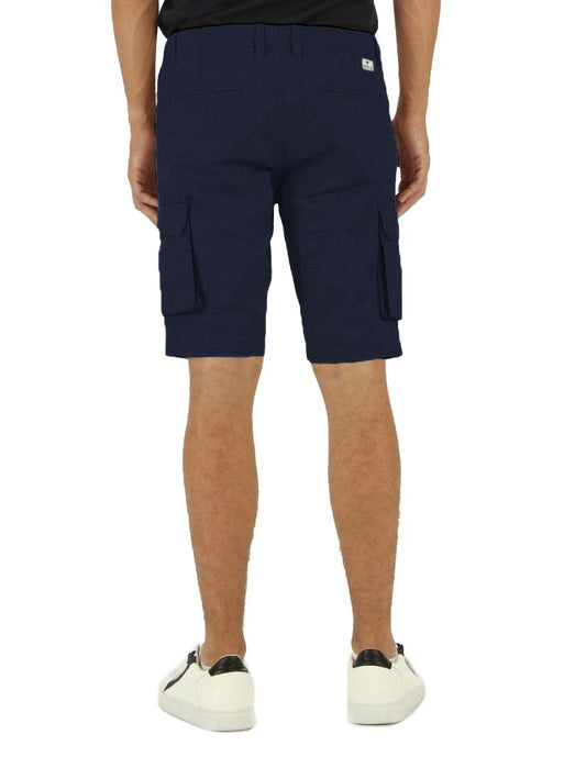 Essential Cotton Cargo Bermuda Shorts - Blue