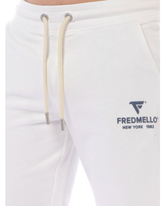 Chic Cotton Tracksuit Shorts with Embossed Logo