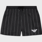 Chic Striped Beach Shorts with Logo Detail