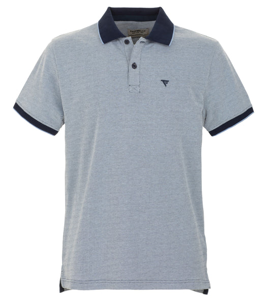 Chic Cotton Polo with Contrasting Collar