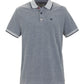 Chic Contrasting Collar Blue Cotton Polo