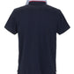 Chic Cotton Polo with Red Dot Prints & Contrasting Collar
