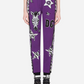 Sequin Embellished Cotton Pants - Radiant Purple