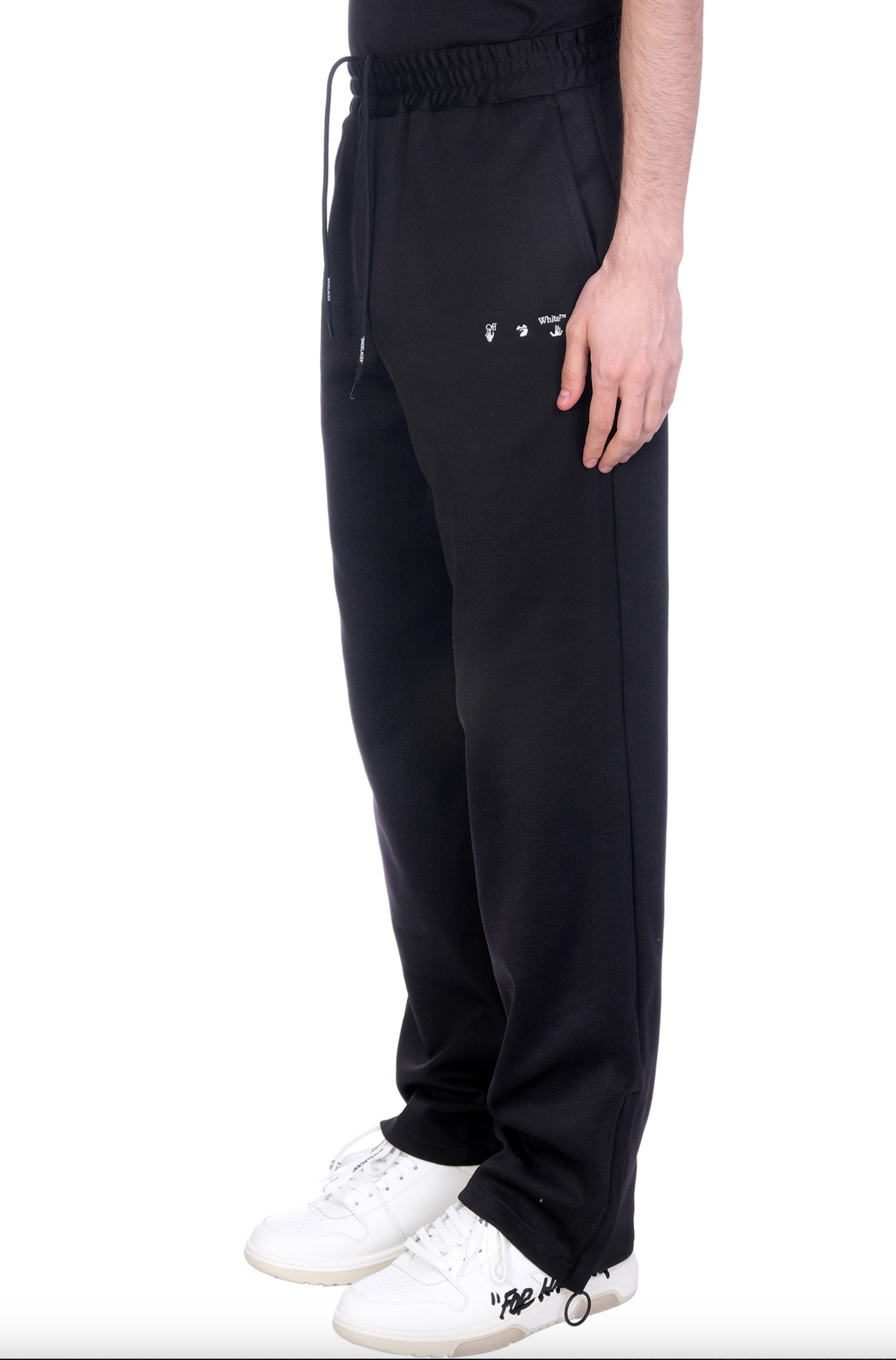 Sleek Black Embroidered Slim Fit Pants