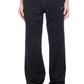Sleek Black Embroidered Slim Fit Pants