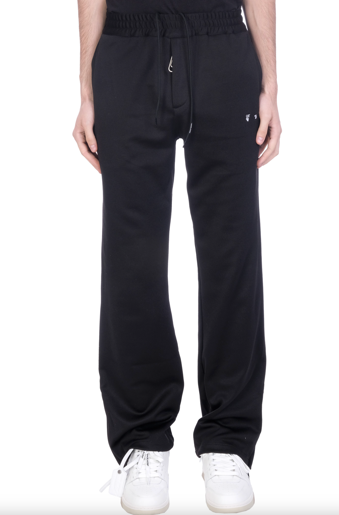 Sleek Black Embroidered Slim Fit Pants