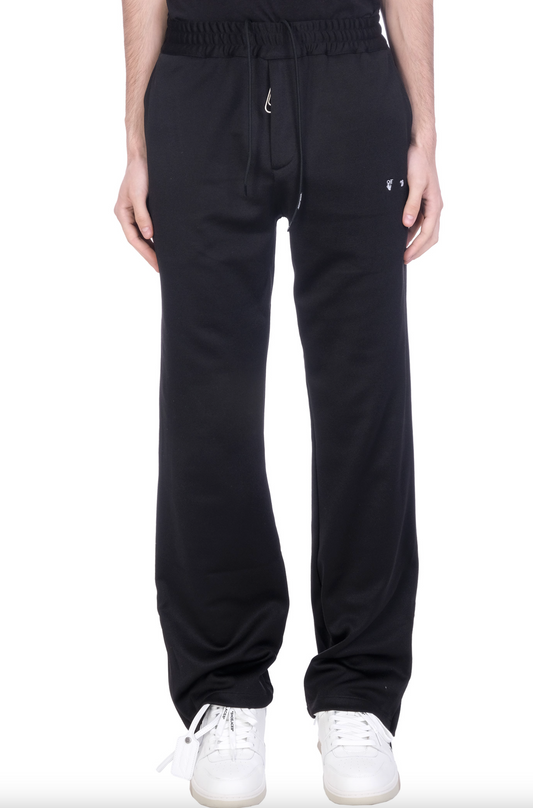 Sleek Black Embroidered Slim Fit Pants