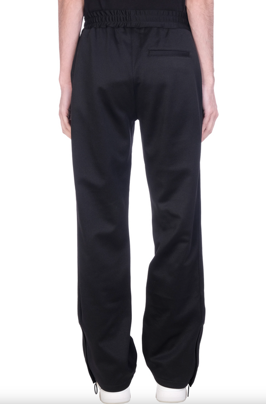 Sleek Black Embroidered Slim Fit Pants