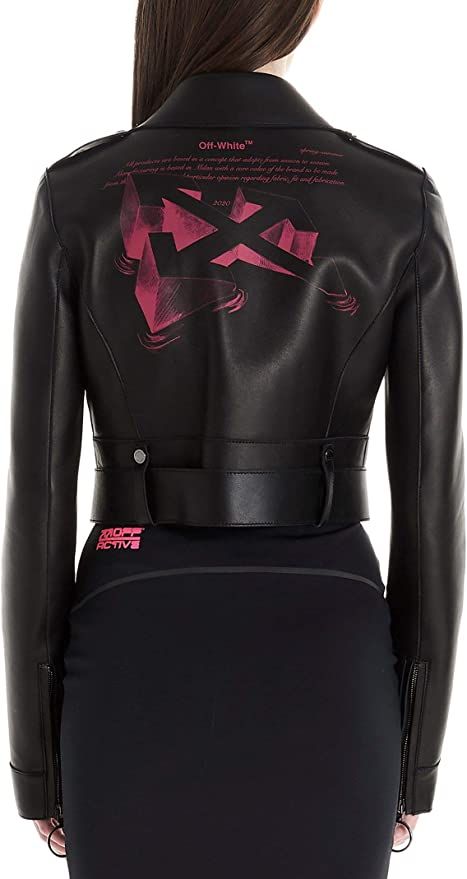 Sleek Black Leather Jacket with Emblem Design