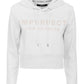 Dazzling Rhinestone Logo White Hoodie