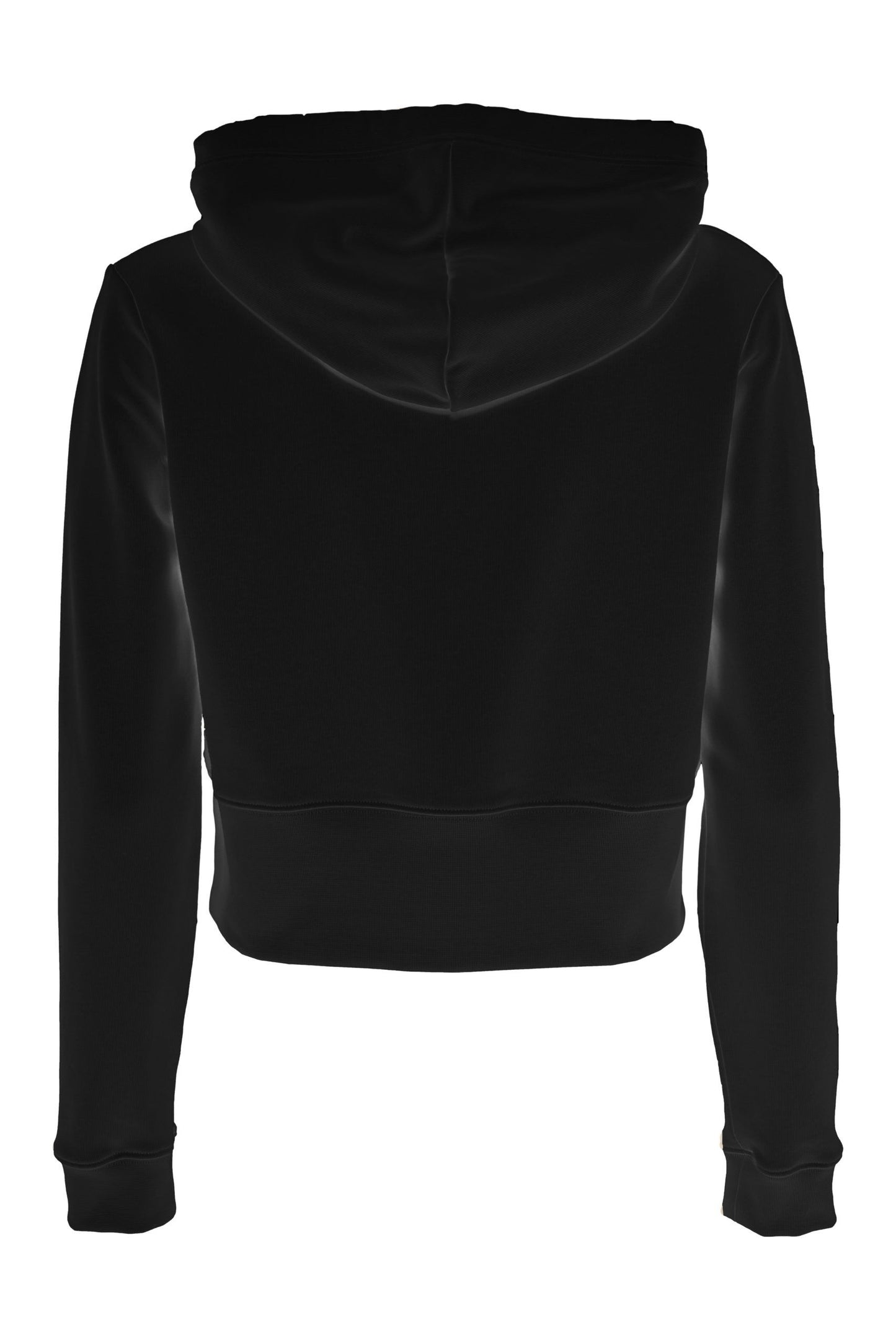 Glitzy Logo Embellished Black Hoodie