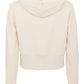 Beige Rhinestone Logo Hoodie