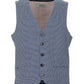 Abstract Cotton Vest with Button Closure