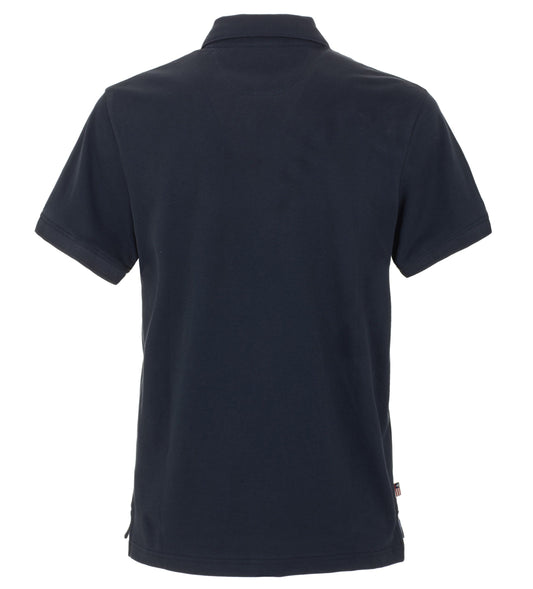 Elegant Solid Blue Cotton Polo