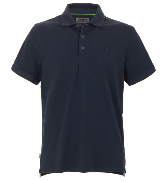 Elegant Solid Blue Cotton Polo