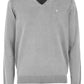 Vintage Vibe Cotton V-Neck Sweater