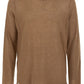 Chic Brown Crewneck Sweater for Men