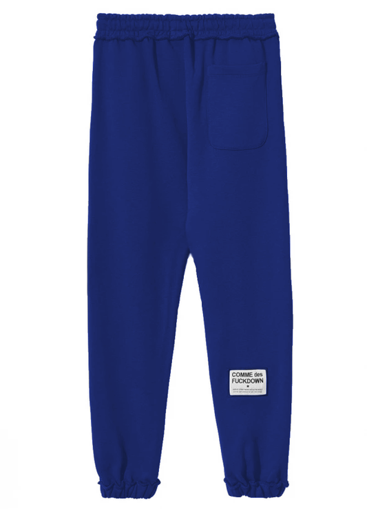 Chic Cotton Drawstring Sweatpants - Blue