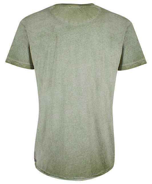 Garment Dyed Crew Neck Tee with Front Print