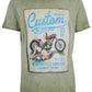 Garment Dyed Crew Neck Tee with Front Print