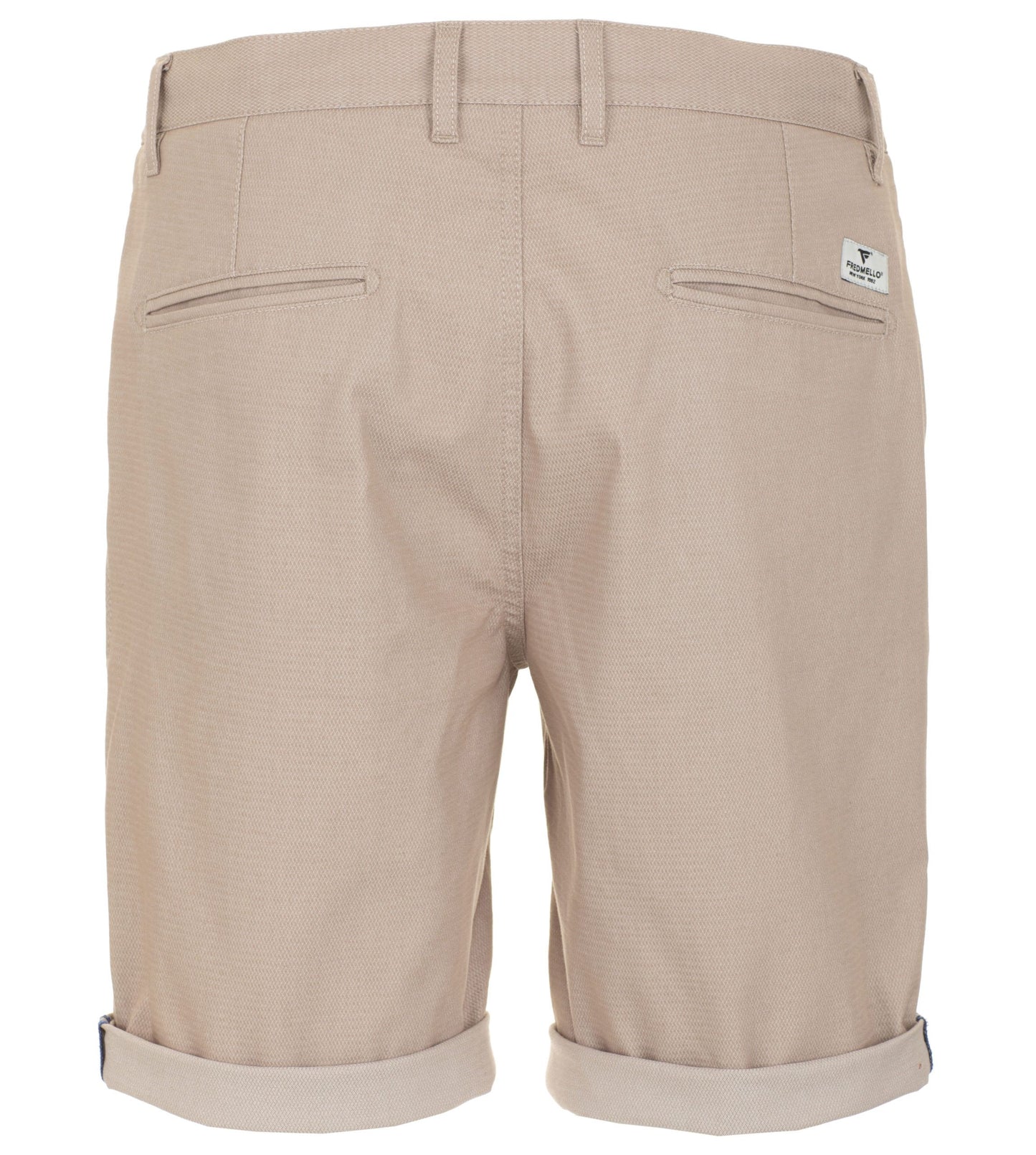 Beige Cotton Blend Bermuda Shorts