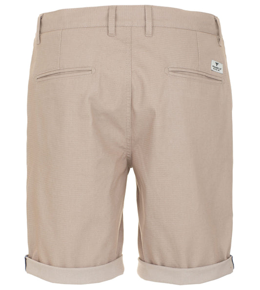 Beige Cotton Blend Bermuda Shorts