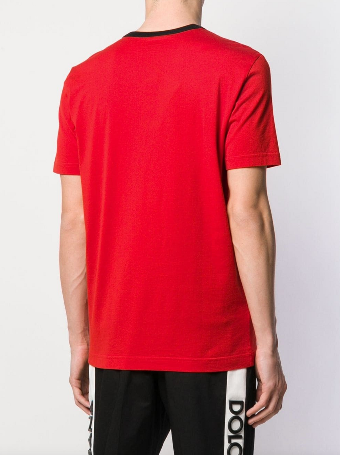 Sleek Red Cotton Designer Tee