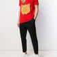 Sleek Red Cotton Designer Tee