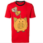 Sleek Red Cotton Designer Tee