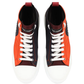 Quilted Satin High-Top Sneakers in Multicolor