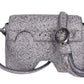 Iconic Gray Leather Crossbody Bag