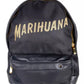Elegant Black Nylon-Leather Backpack