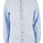 Elegant Light Blue Linen Long Sleeve Shirt