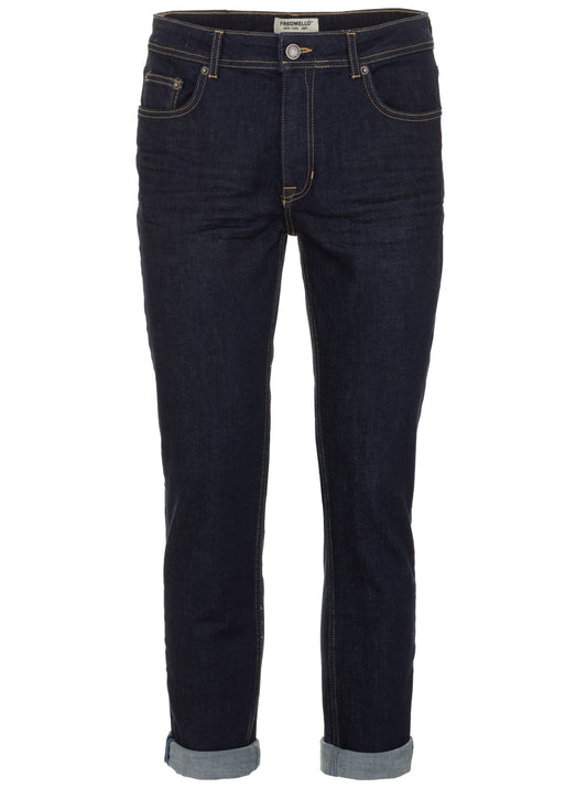 Sleek Dark Blue Stretch Jeans